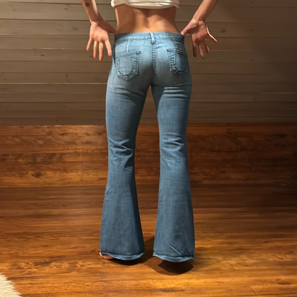True religion 90s/early 2000s low rise flare jeans. Kendrick.